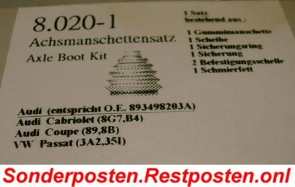 Achsmanschette Faltenbalgsatz PEX 8020-1 22555 NT2534