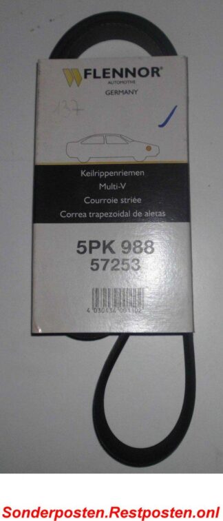 Keilrippenriemen Flennor 57253 5PK988 | NT279